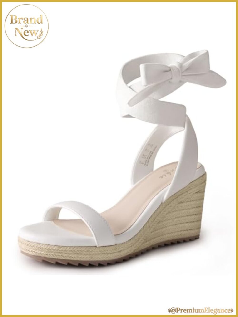 Women's Espadrilles Wedge Sandals with Tie Ankle Strap and Jute-Wrapped Platform